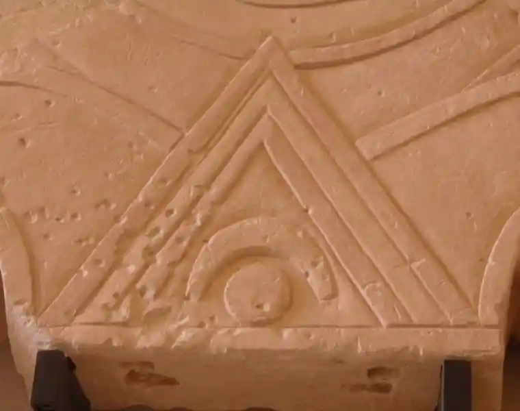 Crescent on circle inside a triangle